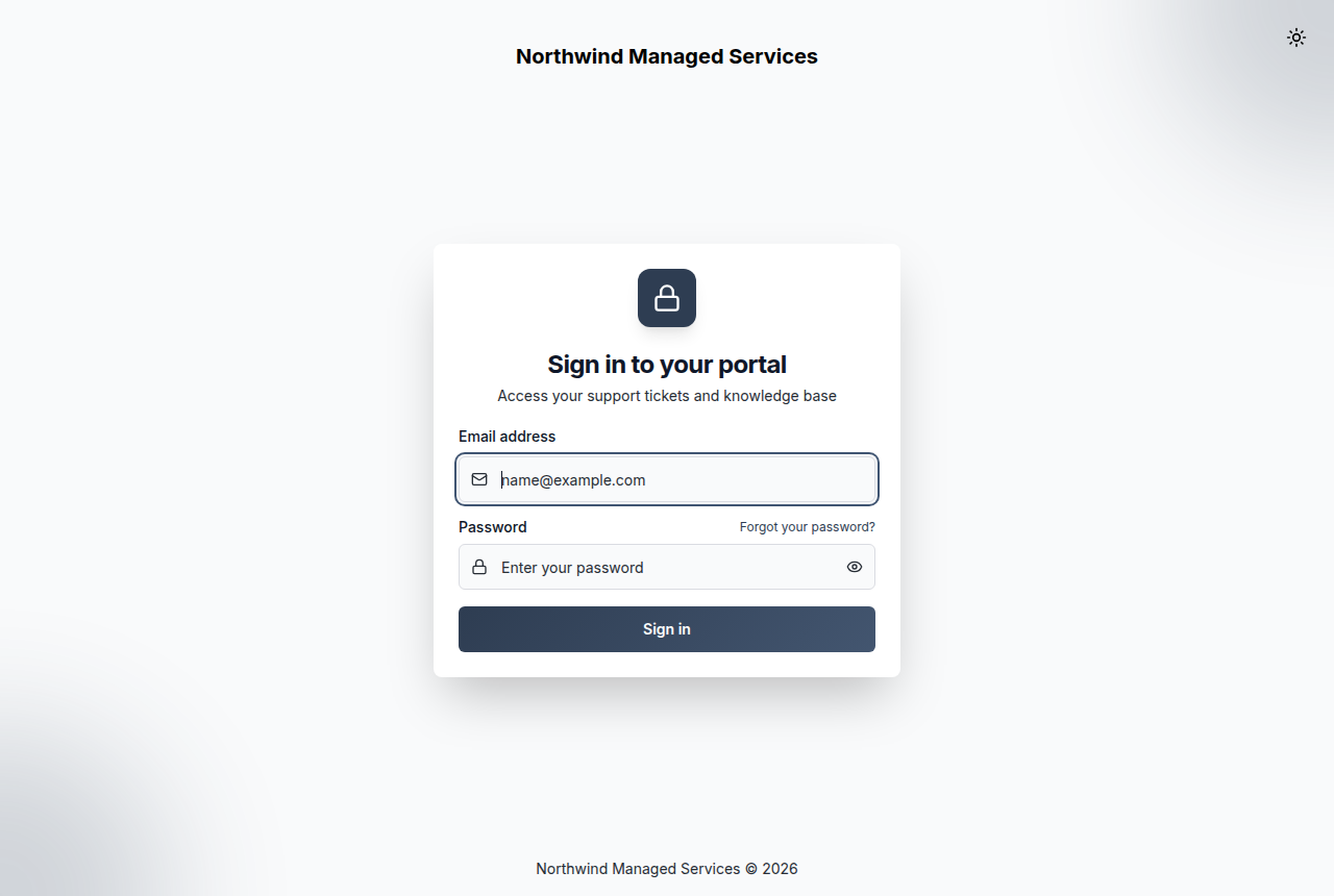 Client portal login