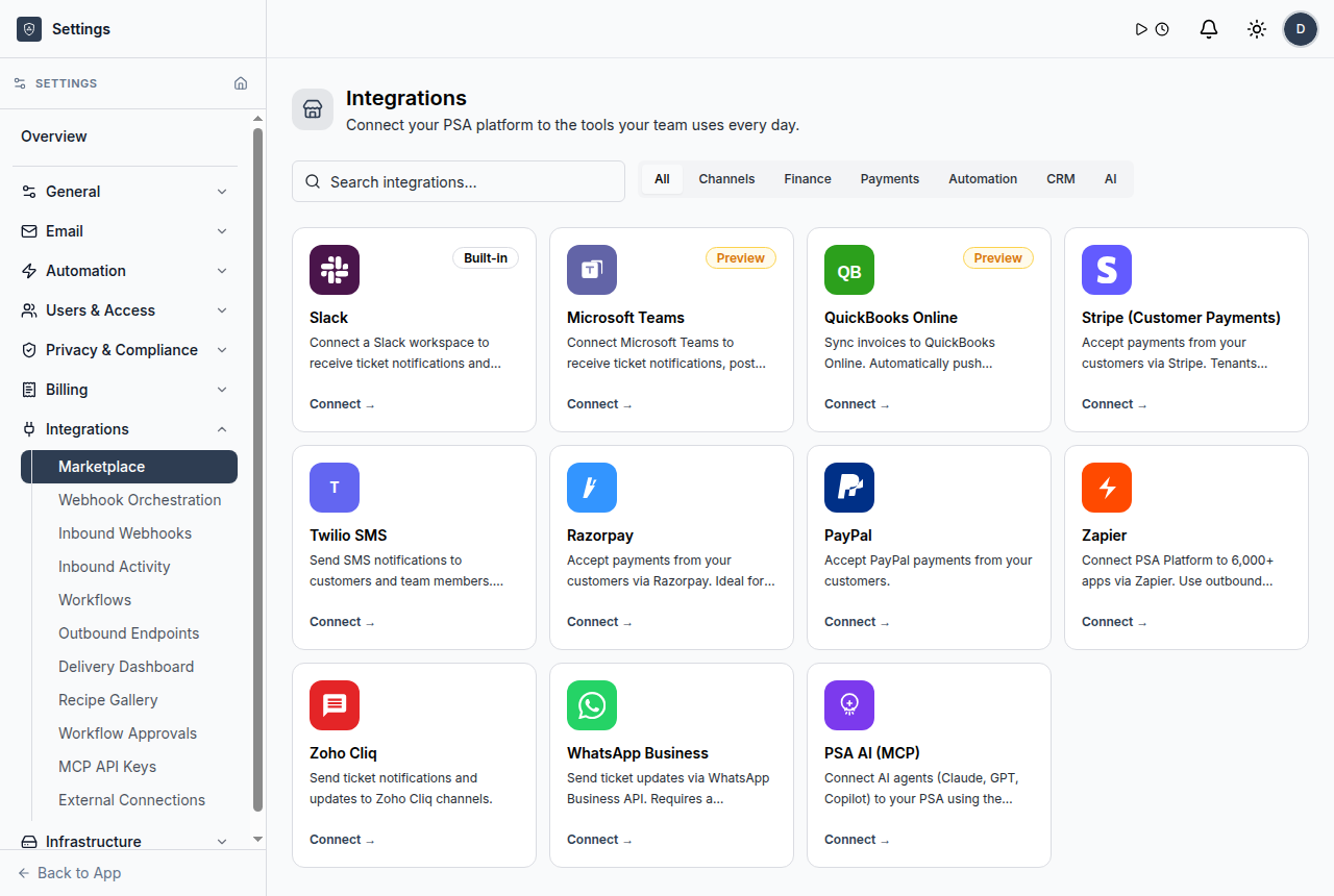 Marketplace catalog
